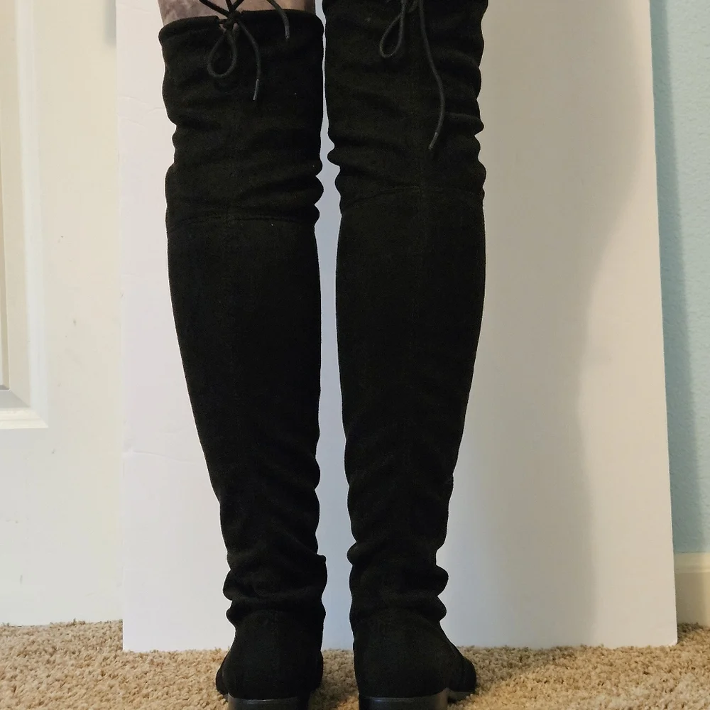 Sam Edelman Over-the-Knee black microsuede boot, size 7.5
